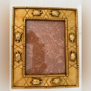 Gold Turtle-Accent Photo Frame - Decorative Home Accent